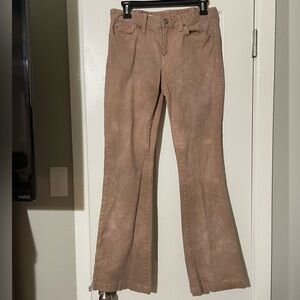 Light Washed Brown Flared Jeans (self-dyed)